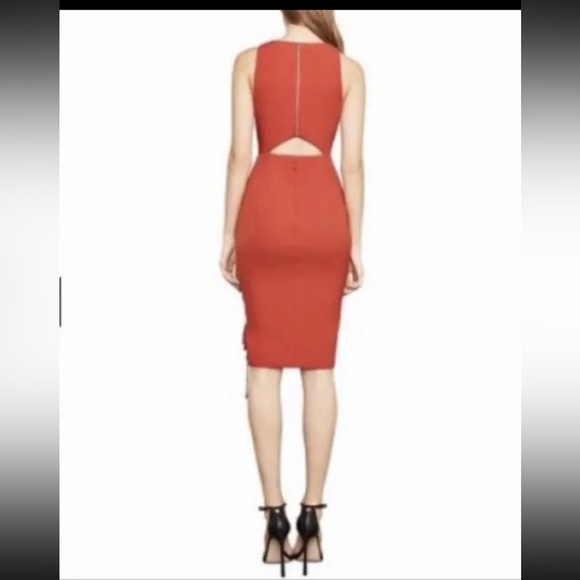 BCBGMAXAZRIA Sleeveless Lace-Up Sheath Dress NWT/NEW with defect - Picture 2 of 5